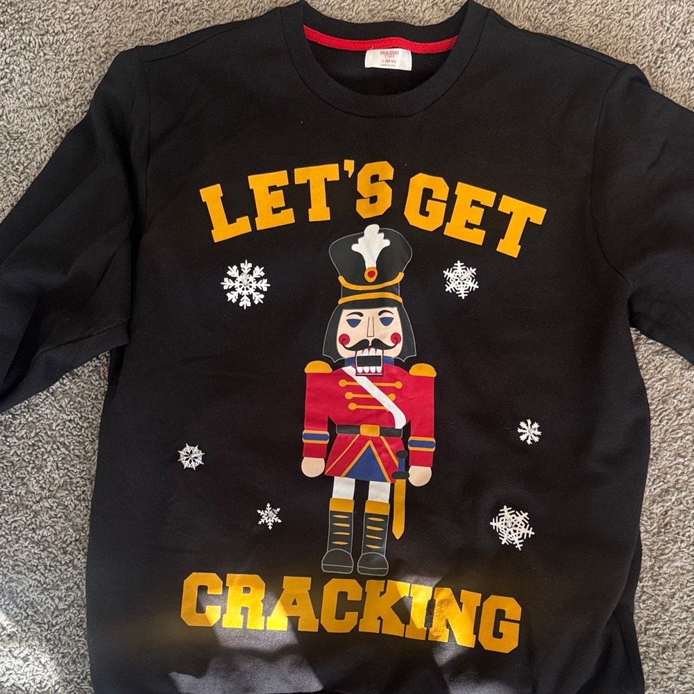 Black Electrical Nutcracker Graphic Sweatshirt - image 4